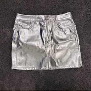 NWT French Connection Silver Metallic Women's Skirt